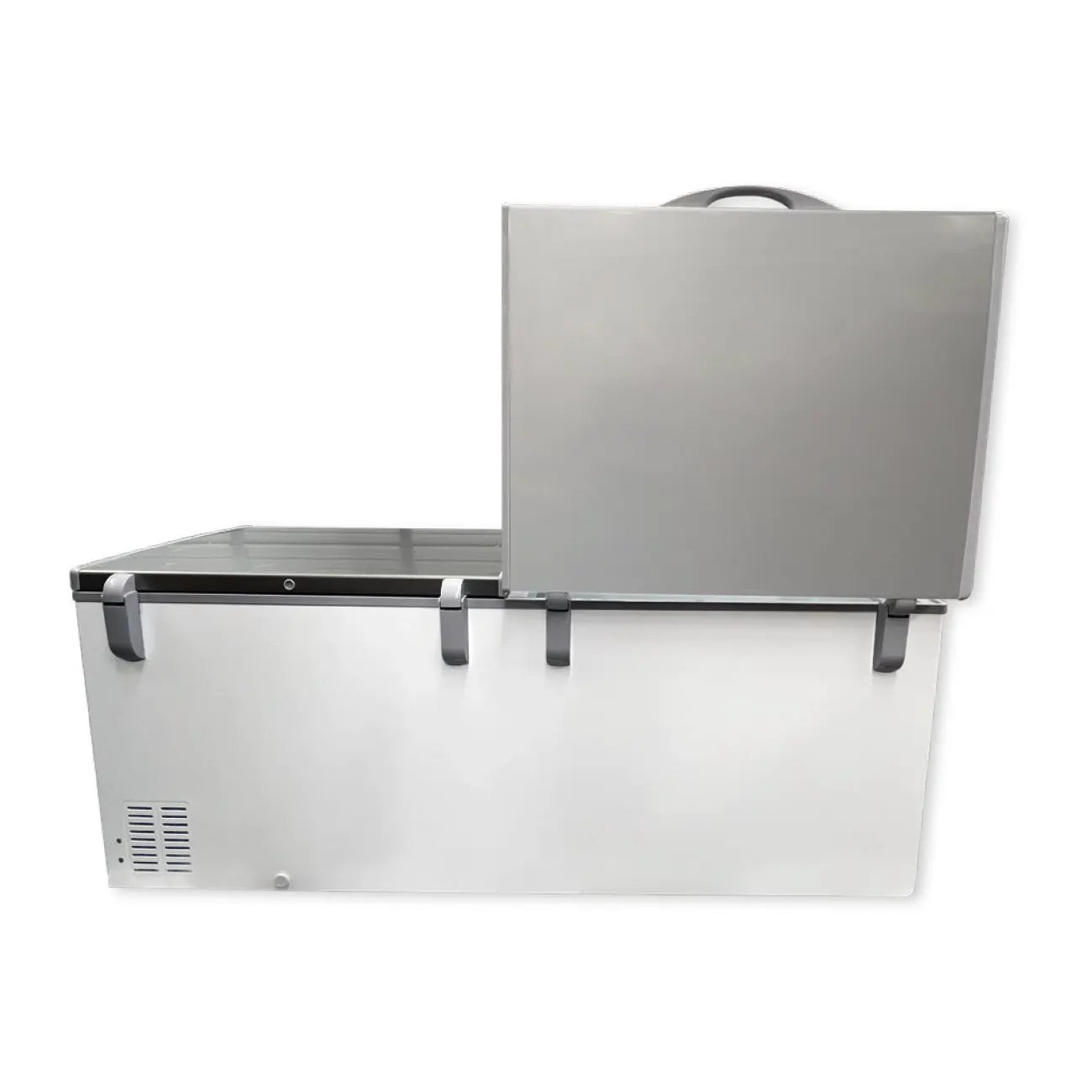 Congelador-Horizontal-Y-Refrigerador-Tipo-Cofre-2-Tapas-24-Pies-ICEHAUS-CTC-24-SS