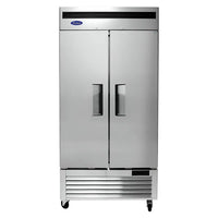 CONGELADOR "SLIM" ACERO INOX 2 PUERTAS SÓLIDAS ATOSA MBF8502GR