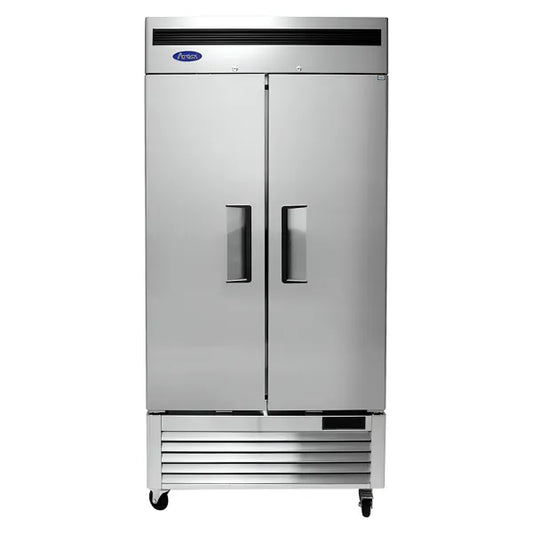 CONGELADOR "SLIM" ACERO INOX 2 PUERTAS SÓLIDAS ATOSA MBF8502GR