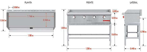 CORIAT BASE 118 CM MÁSTER A.INOX. PREMIUM 30011117