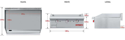 Coriat-CV-3-de-Mesa-Master-Plancha-con-3-Quemadores-Gas-Gris-4