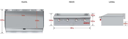 Coriat-CV-4-de-Mesa-Master-Plancha-con-4-Quemadores-Gas-Gris-4