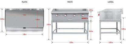 Coriat-CV-4-de-Mesa-Master-Plancha-con-4-Quemadores-Gas-Gris-6