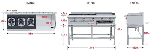 CORIAT BASE EC-3-GRILL MESA PETIT A. INOX. PREMIUM 30011917