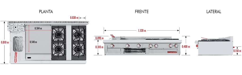 Coriat-Multichef-de-Mesa-Master-Estufa-con-Plancha-Gratinador-Freidora-8-Litros-4-Quemadores-Gas-Gris-6