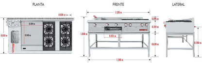 Coriat-Multichef-de-Mesa-Master-Estufa-con-Plancha-Gratinador-Freidora-8-Litros-4-Quemadores-Gas-Gris-8