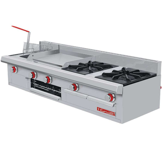 Coriat-Multichef-de-Mesa-Petit-Estufa-Plancha-Gratinador-Freidora-3-Litros-2-Quemadores-Gas-Gris-1-1