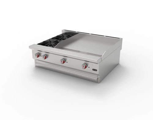 Parrilla Combinada 2 Quemadores y Plancha DRAGO CG-20PD