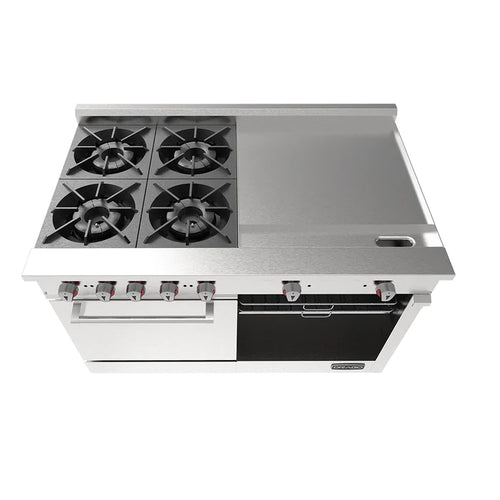 Estufa 4 Quemadores y Plancha DRAGO CG-41PD