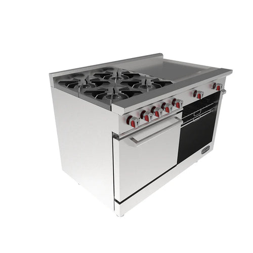 Estufa 4 Quemadores y Plancha DRAGO CG-41PD