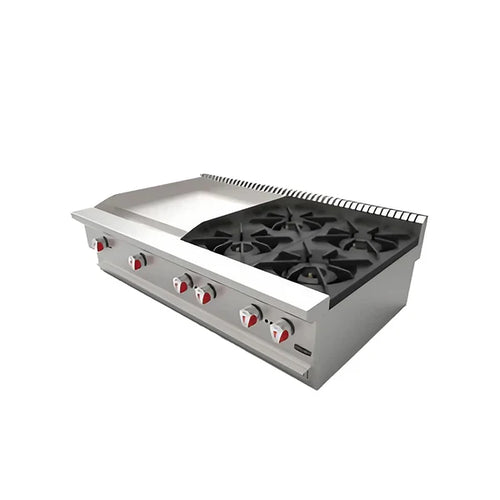 Parrilla Combinada 4 Quemadores y Plancha  DRAGO CG-40PD