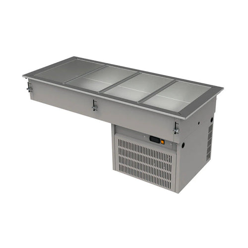 Mesa Fría Con Tina Refrigerada 4 enteros  ASBER DRFB-411-CU