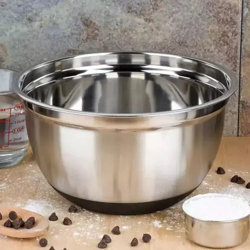 TAZON (BOWL) TIPO ALEMAN ACERO INOXIDABLE CON BASE DE SILICON 8 QT