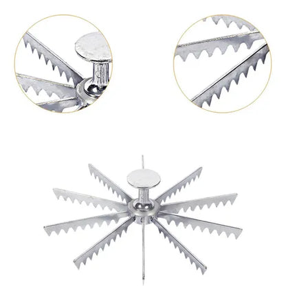 marcador de 10 rebanadas para pay cortador de rebanadas en aluminio marca thunder group