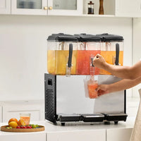Dispensador de Bebidas Comercial 3 tanques 12L VEVOR