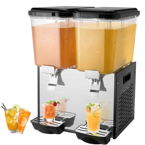 Dispensador de Bebidas Comercial 2 tanques 18L VEVOR