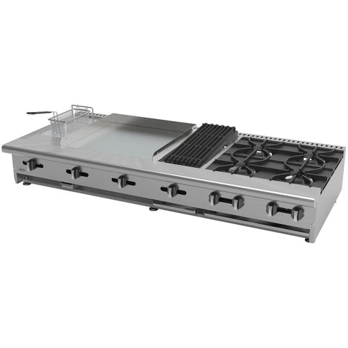 Estufa Múltiple Empotrable Asber AM-72 Asador, Plancha, Gratinador, 4 Quemadores