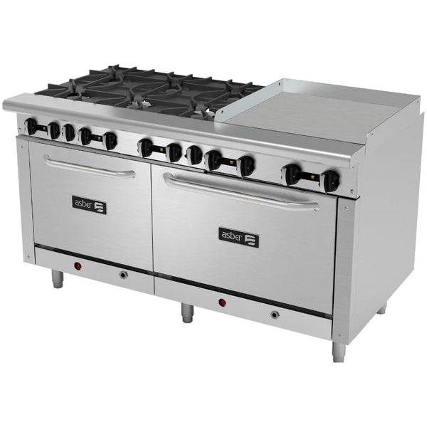 Estufa Múltiple a Gas ASBER AEMR-2-G24-B6-60-H LPG  6 Quemadores
