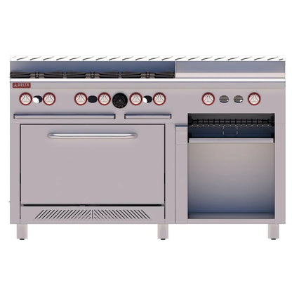 ESTUFADELTAH6-GAEstufa6quemadoresGratinadorHornoPlanchaGasCharolaCaptaEscurrimientosRestaurantHotelComedor_1-141561