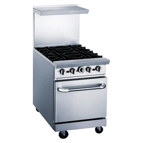 Estufa Comercial 4 Quemadores y Horno MIGSA DCR24-4Q