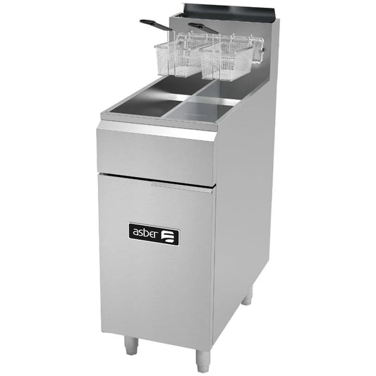 FREIDORA-ASBER_AEF-2525-S_Freidora-2Tinas-2Canastillas-4Quemadores-Acero-Inoxidable-Gas-Snacks-Pollo-Papas