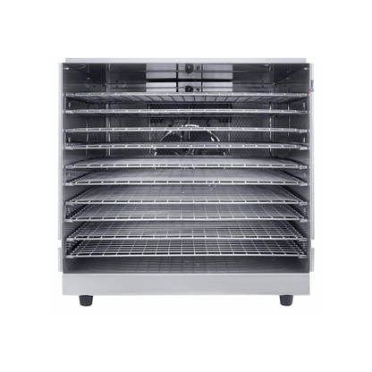 VISTA INTERNA DESHIDRATADOR DE ALIMENTOS MIGSA MODELO FD-1 10 charolas removibles en aluminio