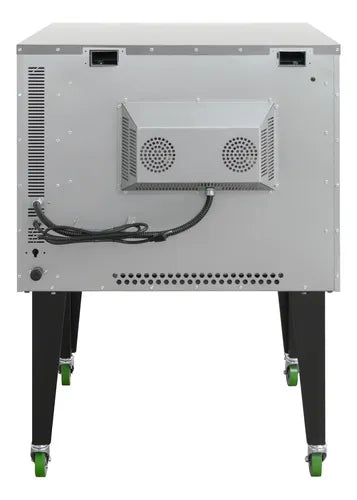 Horno de convección industrial DRAGO GCO-511 de 3 charolas, con quemador tipo flauta en acero inoxidable. Ideal para panaderías, restaurantes y cocinas profesionales. Rango de temperatura: 75°C-295°C (167°F-563°F)