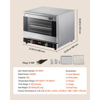 Horno de Convección Comercial VEVOR RFXHLM68L110V42FZV1