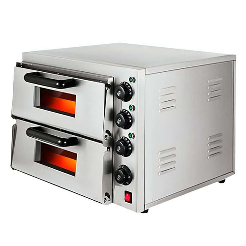Horno Eléctrico Para Pizzas  MIGSA HPD-2 Con Piedra Refractaria 2 Gavetas