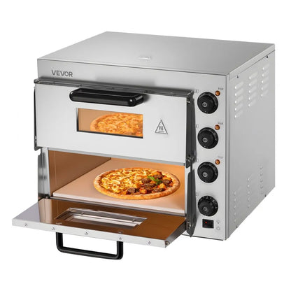 Horno Eléctrico de pizza doble con piedra VEVOR FMDRPSLSCSXNXR1RGV1