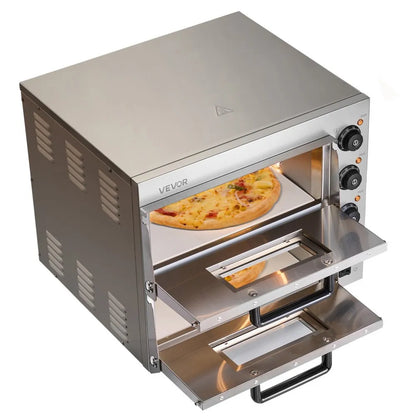 Horno Eléctrico de pizza doble con piedra VEVOR FMDRPSLSCSXNXR1RGV1