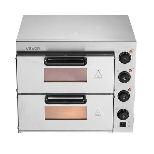 Horno Eléctrico de pizza doble con piedra 16" VEVOR