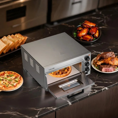 Horno eléctrico de pizza con piedra refractaria VEVOR FMDRPSLDCSXNPGHLVV1