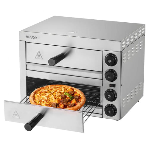 Horno de pizza eléctrico 2 gavetas 12" VEVOR