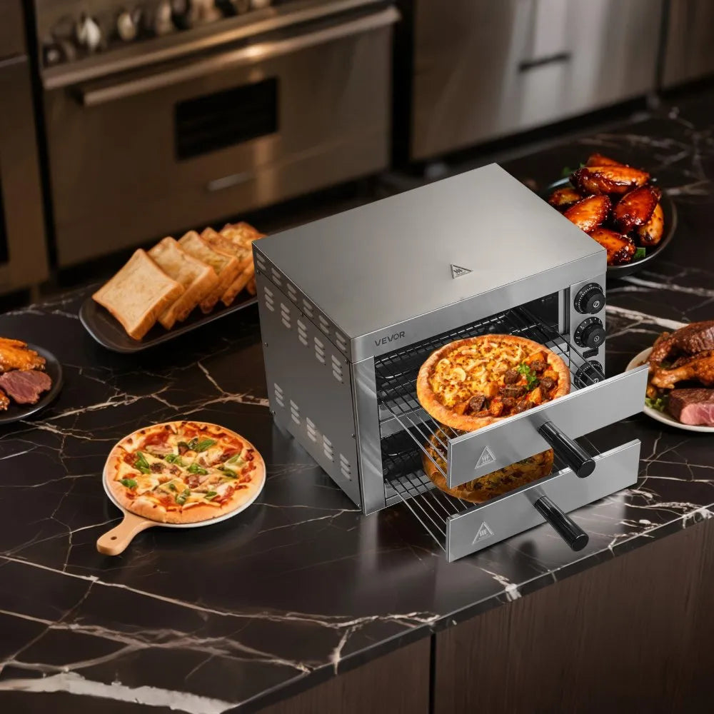 Horno de pizza eléctrico 2 gavetas VEVOR CLMDRPSLSCSXXHD6UV1