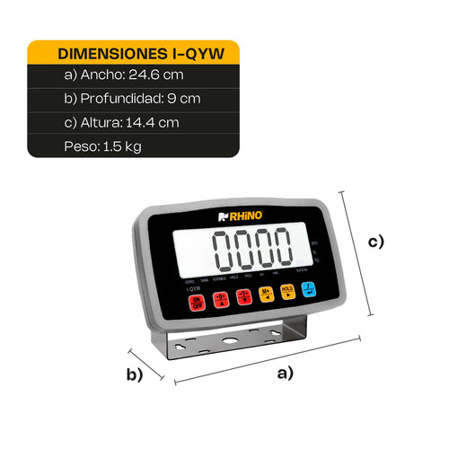 Indicador Inalámbrico para Bascula Electrónica RHINO I-QYW
