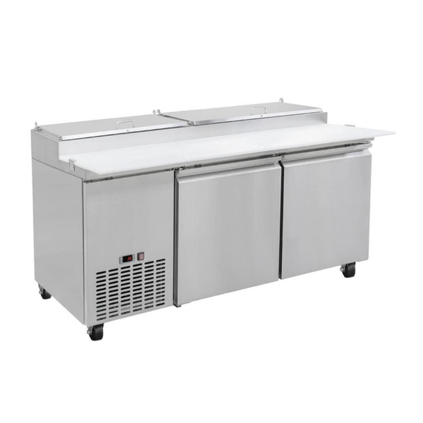 Mesa de Preparación Pizzas ICEHAUS MP-2P-SS-02 Acero Inoxidable  2 Puertas Solidas