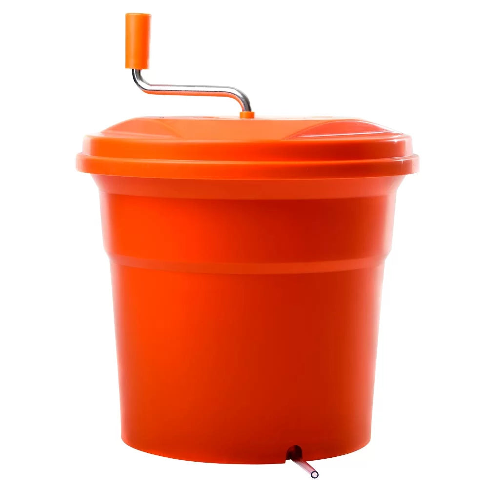 Secador de verduras Dynamic E-20, capacidad 20 litros, centrifugadora manual. Ideal para ensaladas, rápido y robusto para uso intensivo en restaurantes