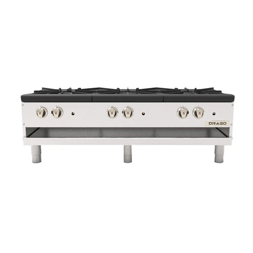 Estufon a Gas Natural de 3 Secciónes Horizontal Altura Baja DRAGO GNFO-03-HLH