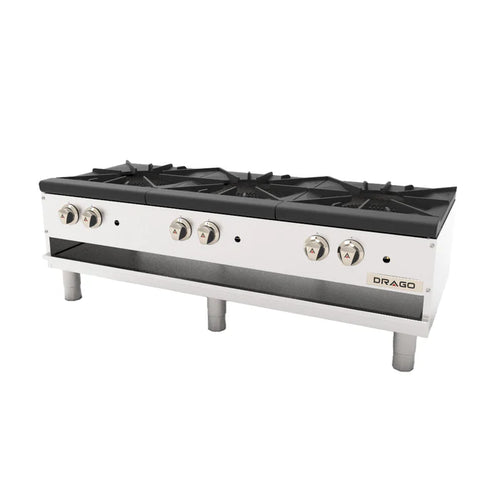 Estufon a Gas Natural de 3 Secciónes Horizontal Altura Baja DRAGO GNFO-03-HLH
