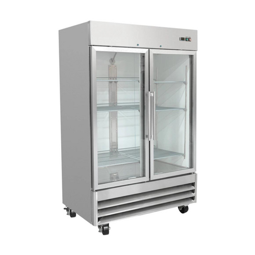 Refrigerador Puerta Cristal ICEHAUS RV-2PC-SS-01 Acero Inoxidable 2 Puertas