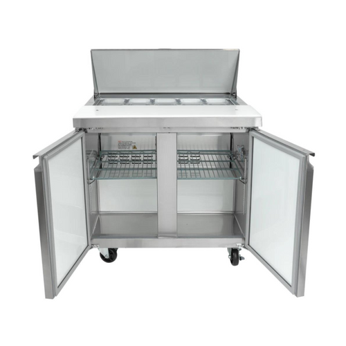 Mesa Fría Ensaladas de 2 Puertas 13 pies  ICEHAUS ME-2P-SS-01