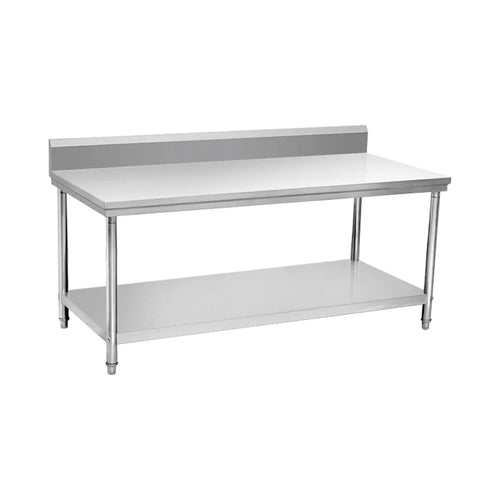 Mesa de Trabajo a Pared KING MTL-200 de Acero Inoxidable con entrepaño 200cm
