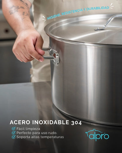 Media Olla 35 cm Acero Inoxidable ALPRO 01070135