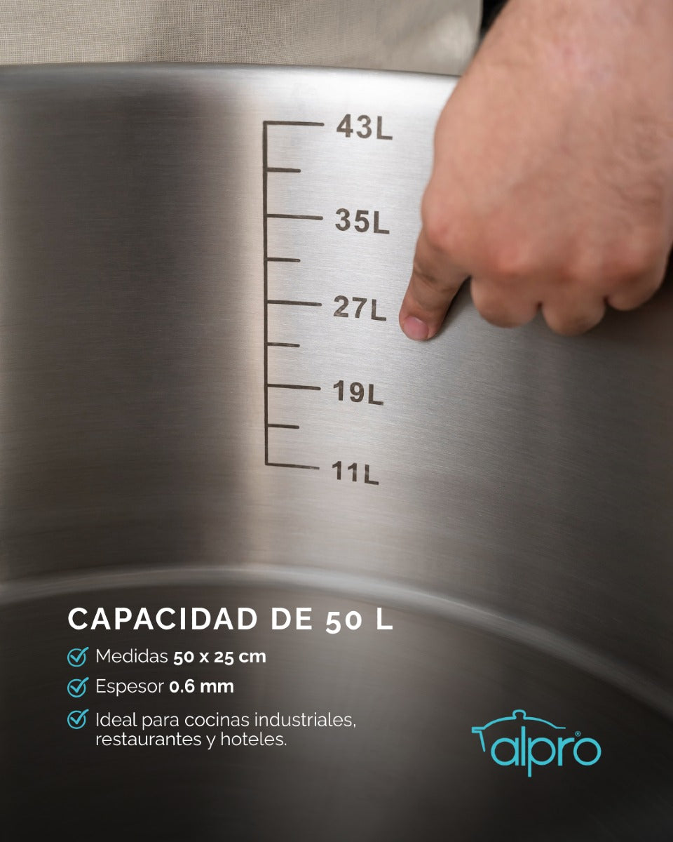 Media Olla 35 cm Acero Inoxidable ALPRO 01070135