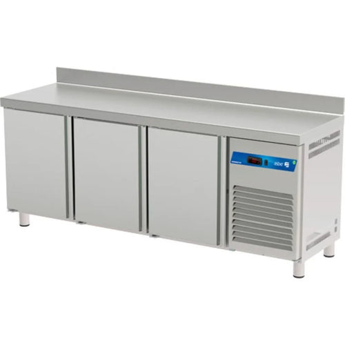 Mesa Refrigerada Congelador 3 puertas Solidas Asber ASTF-79 HC  13.9 Pies3 Acero