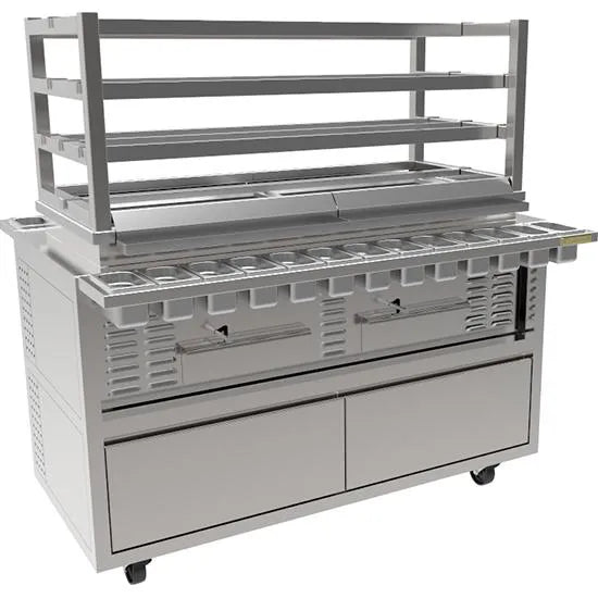 Mangal Josper MGJ-132 - Parrilla Carbón Vegetal 4 Niveles, 123.5x49cm - Para Cocina Profesional