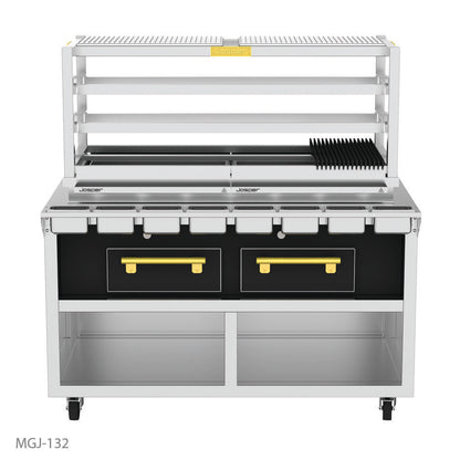Mangal Josper MGJ-132, parrilla de carbón vegetal 4 niveles, superficie 123.5x49cm. Incluye accesorios para cocina profesional