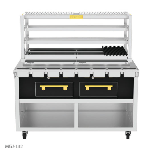 Mangal Josper MGJ-132, parrilla de carbón vegetal 4 niveles, superficie 123.5x49cm. Incluye accesorios para cocina profesional