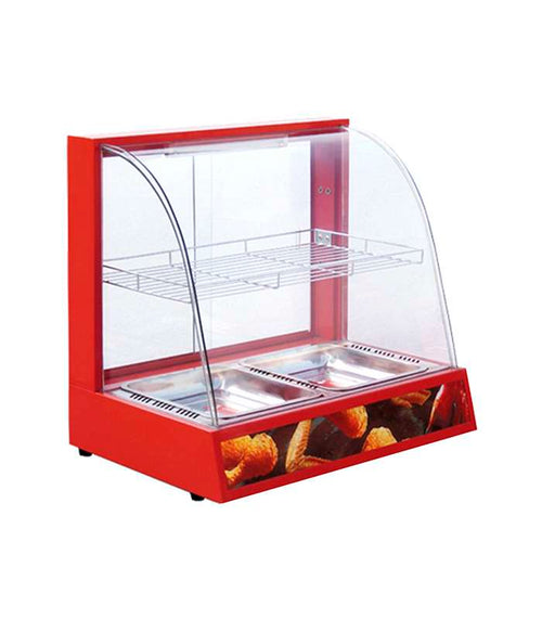 Vitrina Caliente Sobre Mostrador MIGSA BN-660R Vidrio Curvo